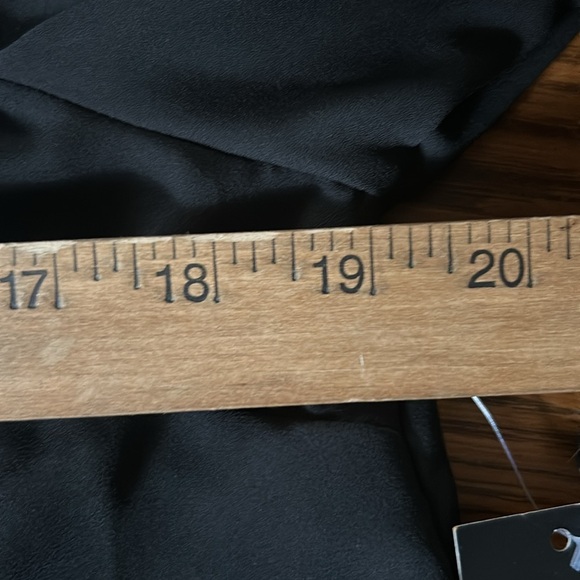 Sheer Black & White Blouse with Roll Tab Sleeves and Chest Pockets - Picture 9 of 14